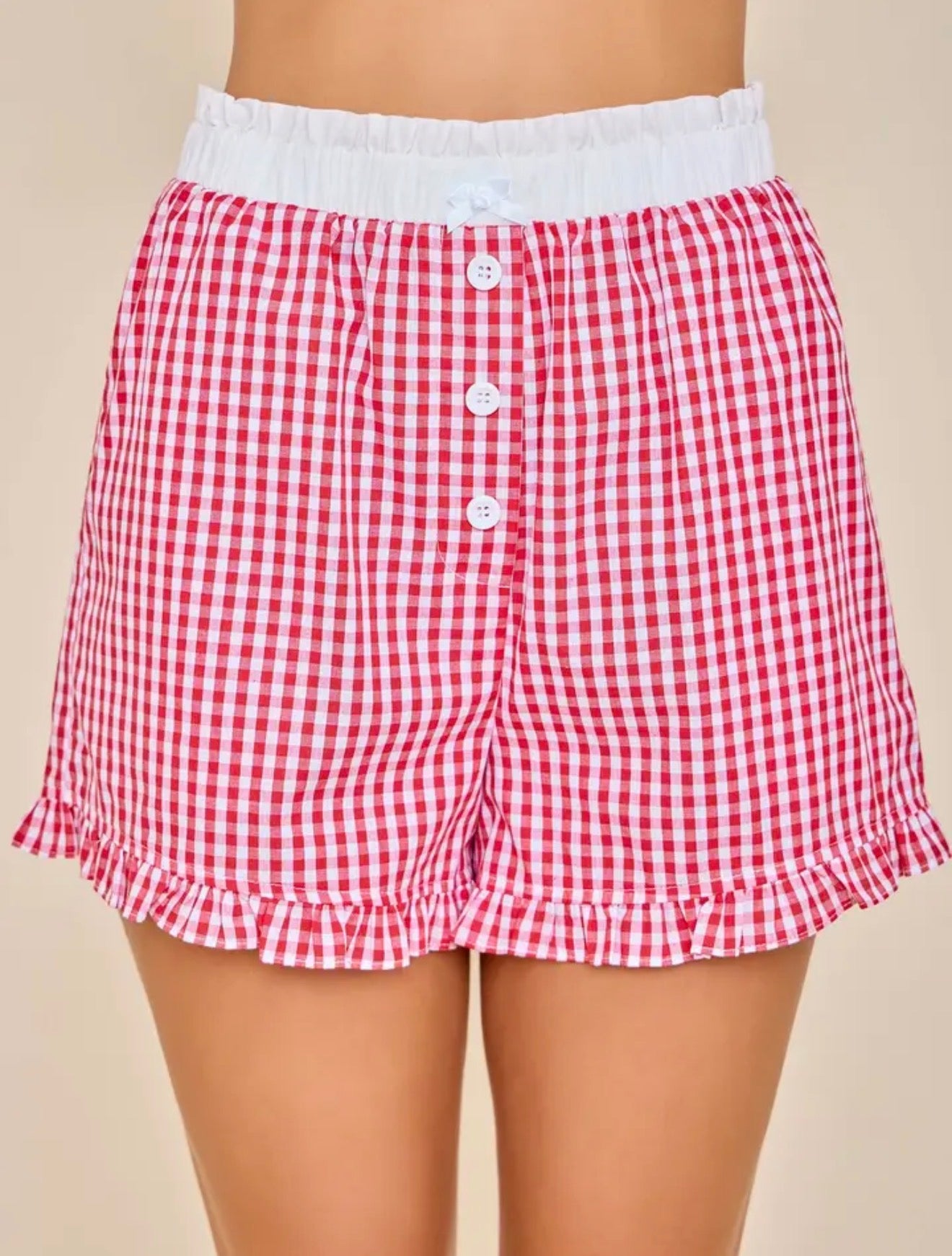 Red Gingham Shorts