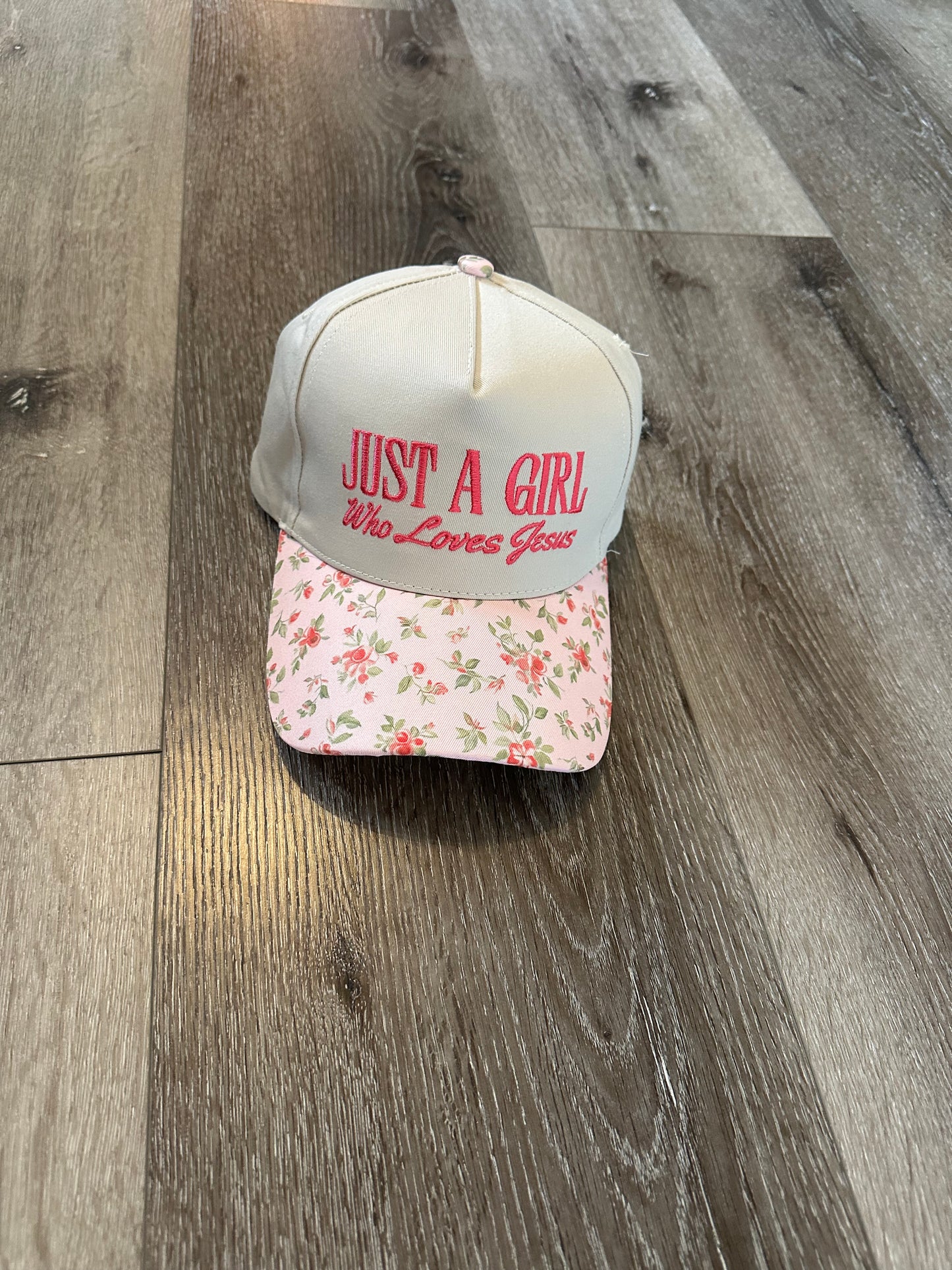 Just A Girl Who Loves Jesus Hat - Floral