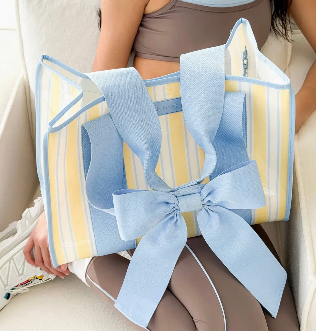 Case-Mate Cabana Stripe Bow Jelly Tote Bag