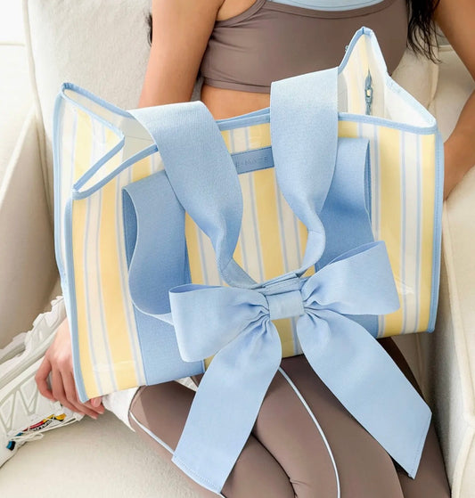 Case-Mate Cabana Stripe Bow Jelly Tote Bag