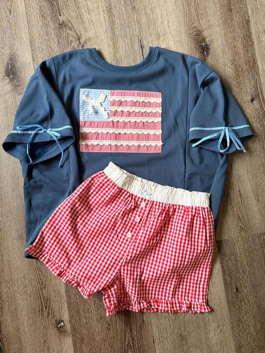 Patriotic Ribbon Patch Shirt