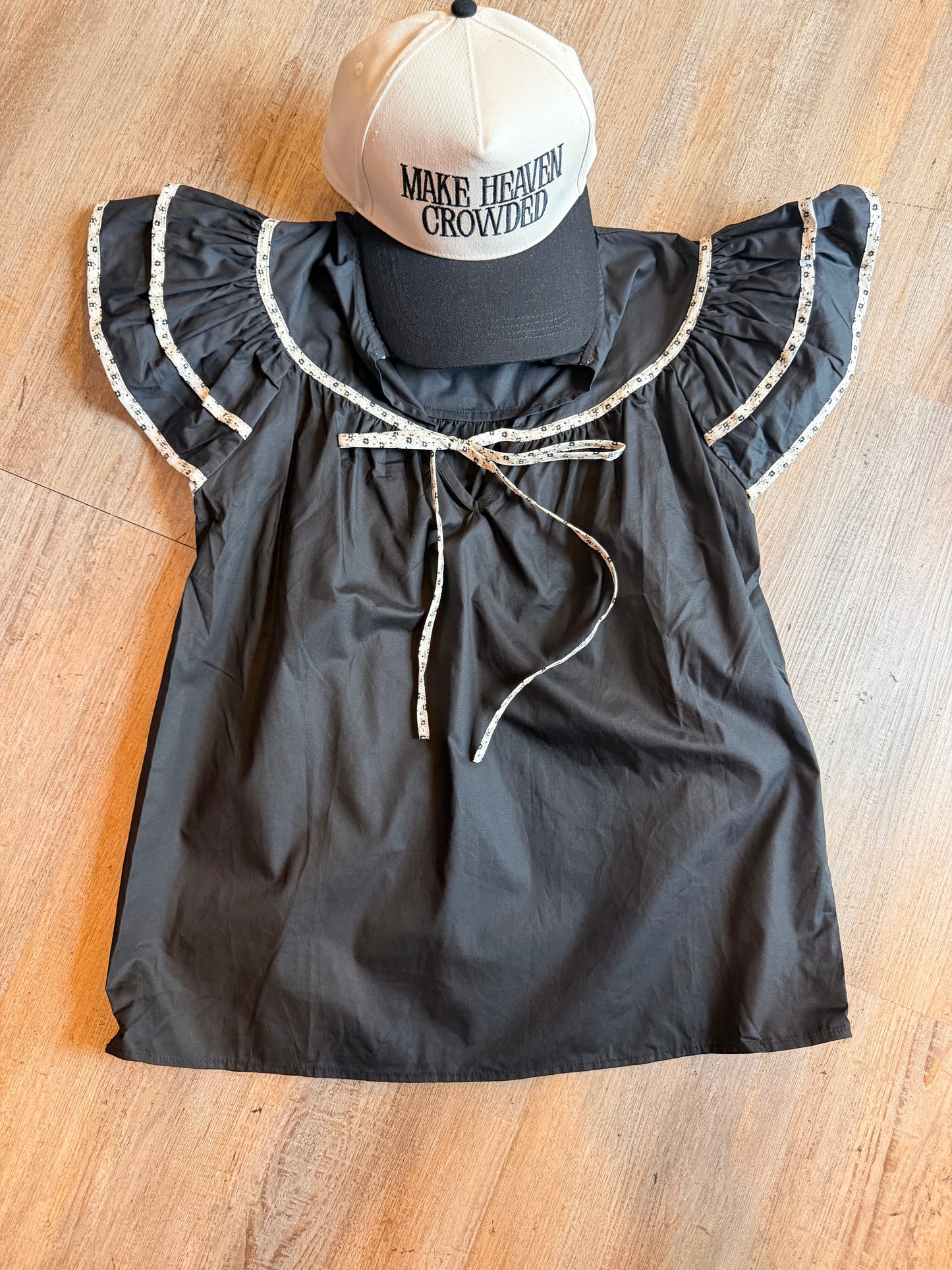 Front Bow Tie Blouse