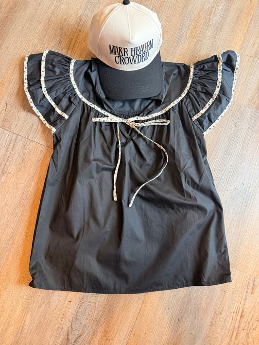 Front Bow Tie Blouse