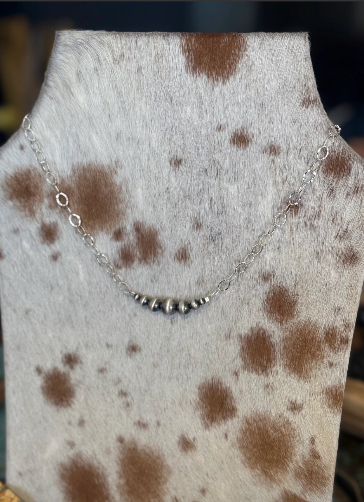 Graduated Sterling Silver Pearl Necklace