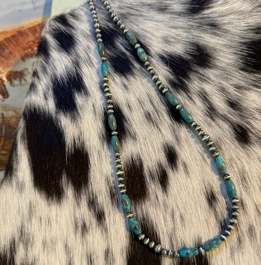 Turquoise Melon with Sterling Pearls