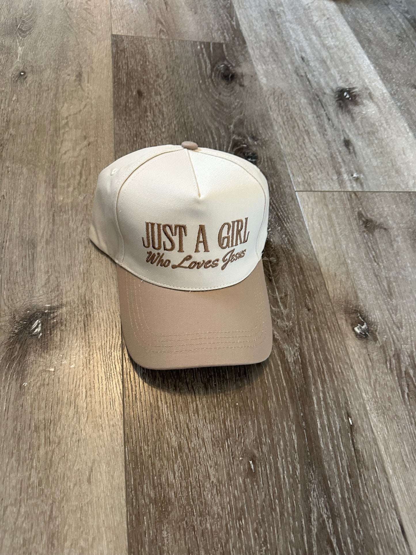 Just A Girl Who Loves Jesus Hat - Brown