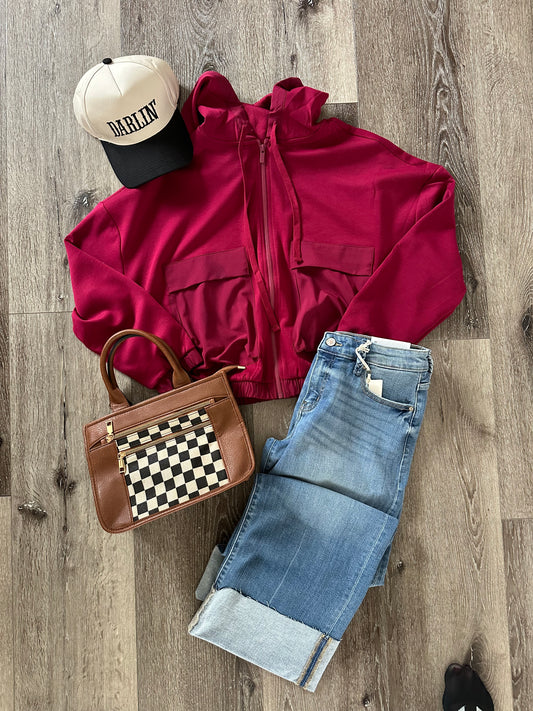 CABERNET SOFT FULL ZIP HOODIE JACKET