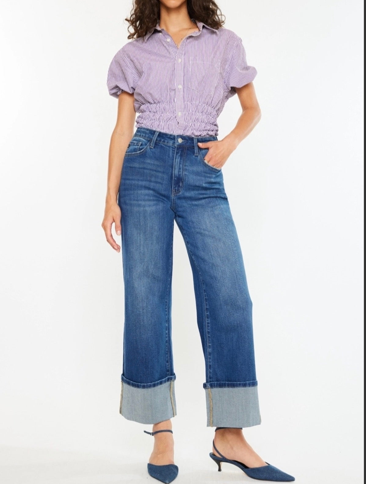 KanCan High Rise Cuffed Pants