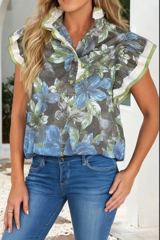 Floral Short Sleeve Top