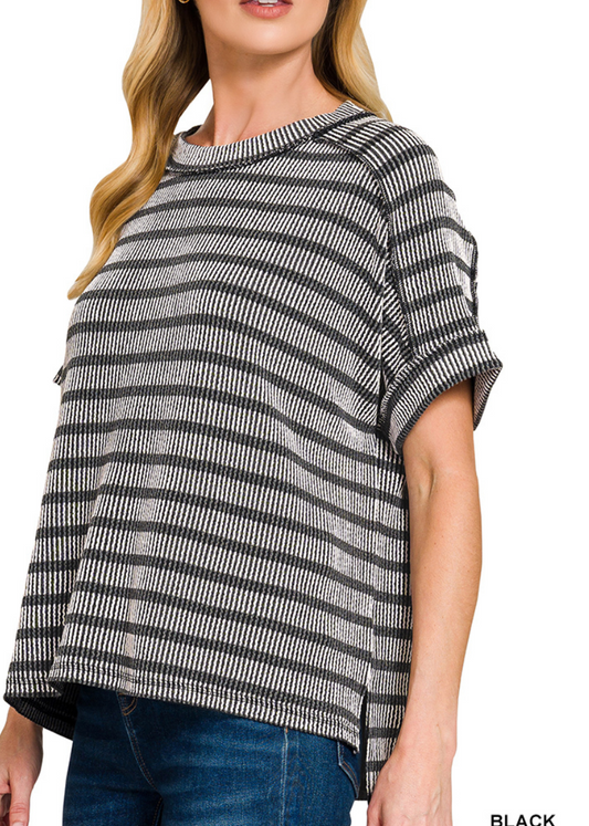 Black Striped Shirt